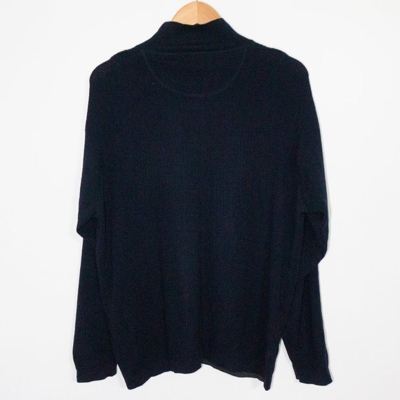 Eddie Bauer Navy Blue Merino Wool Sweater - M - Picture 4 of 5